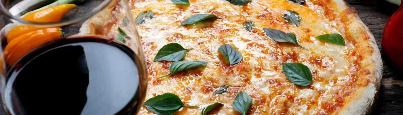 wine pizza banner